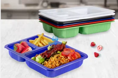 Microwaveable Freezable Food Packaging Plastic Tray